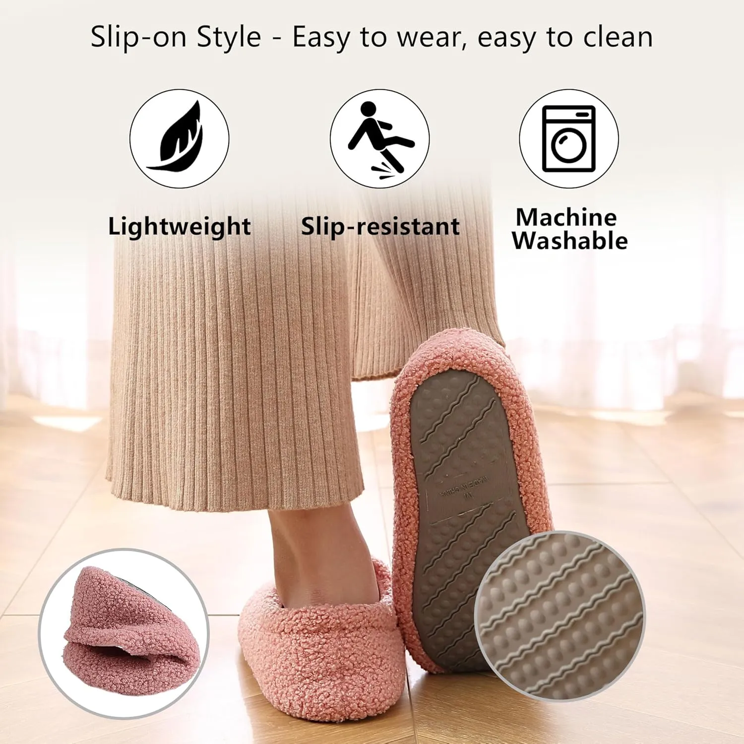Home Slipper Bootie Slippers Women Girls Indoor Warm Fuzzy Boots Non-slip House Shoe Slippers
