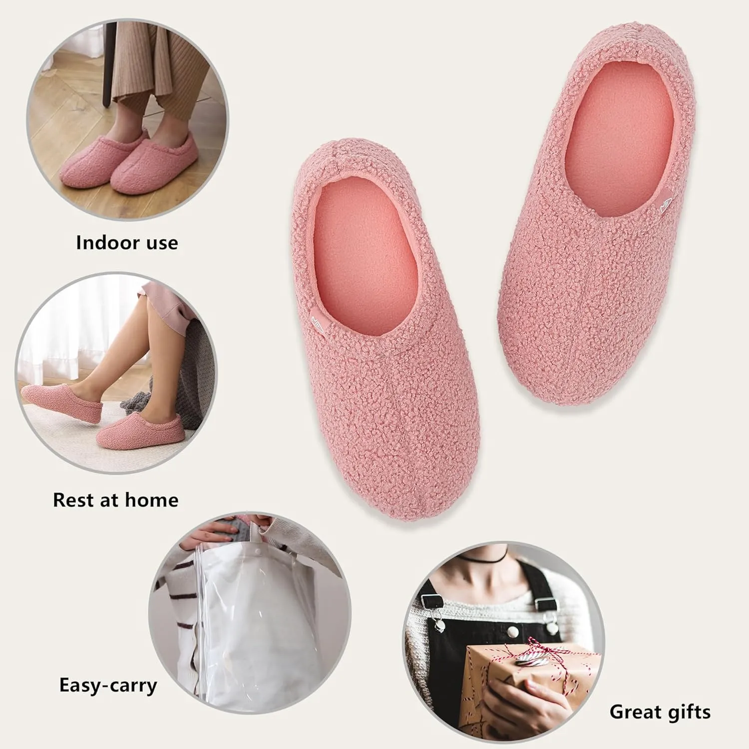 Home Slipper Bootie Slippers Women Girls Indoor Warm Fuzzy Boots Non-slip House Shoe Slippers