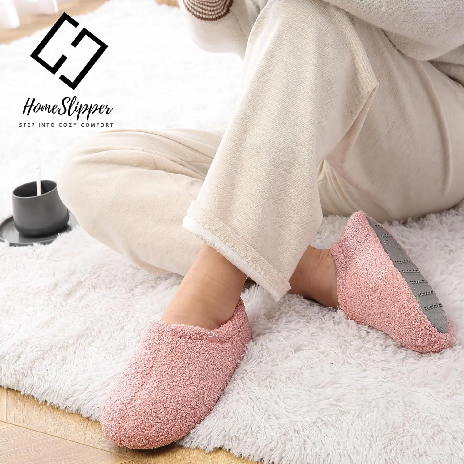 Home Slipper Bootie Slippers Women Girls Indoor Warm Fuzzy Boots Non-slip House Shoe Slippers