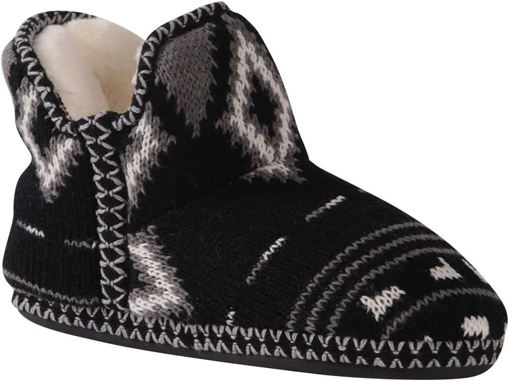 Home Slipper Bootie Slippers Women's Woolen Yarn Plush Lining Fuzzy Warm Indoor Ankle Boots