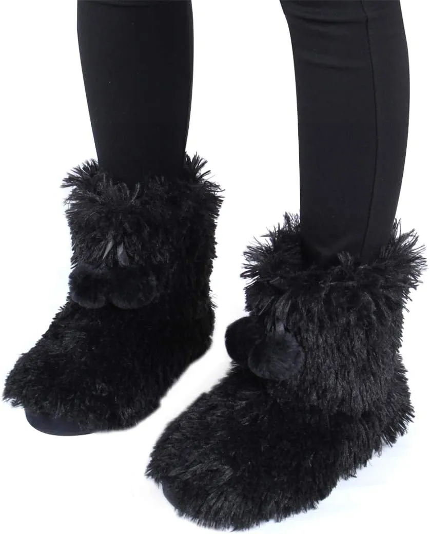 Home Slipper Women's Soft Plush Warm Indoor House Slipper Boots Shoes