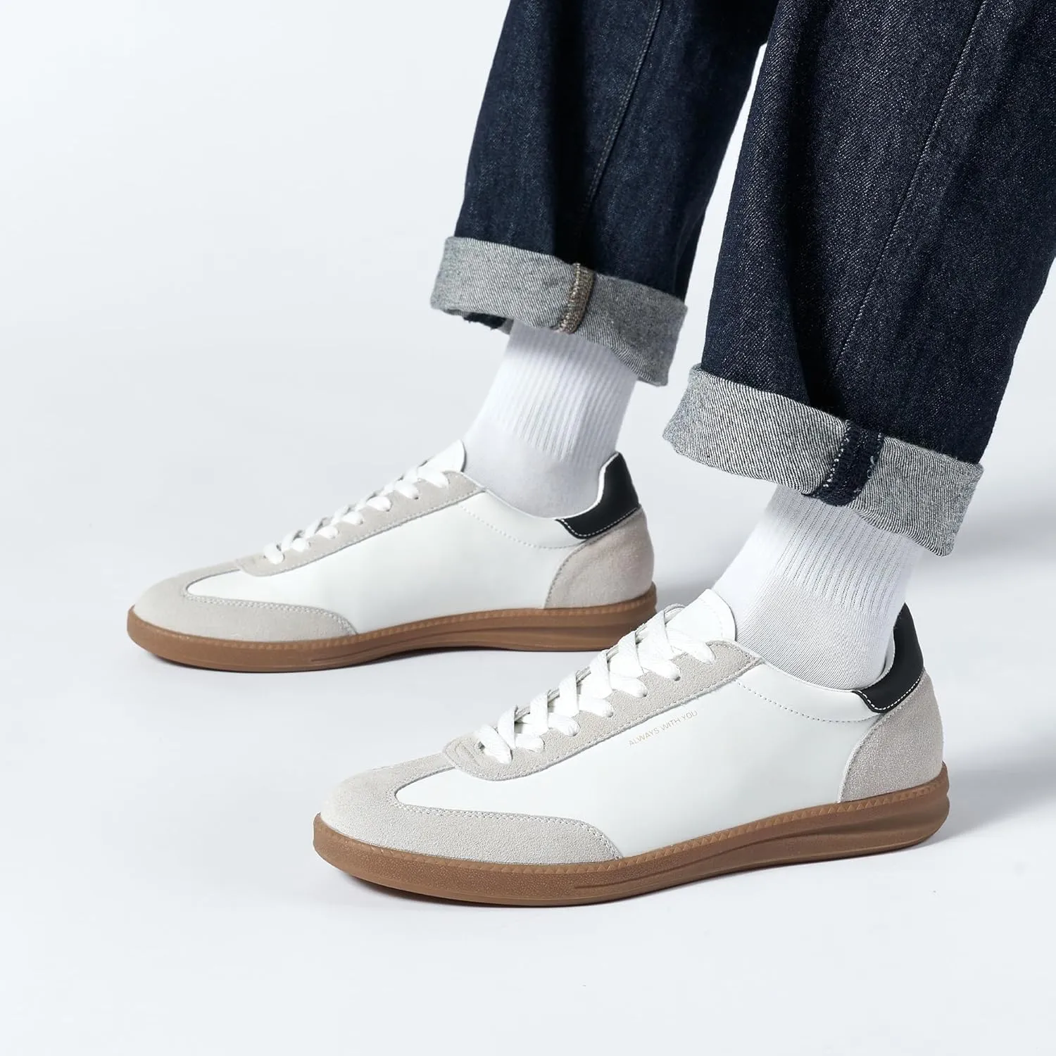 Hopelong Tennis Shoes Retro Leather Trainers Skateboarding Sneakers Shoes Casual Fashion Sneaker Lightweight for Women Men