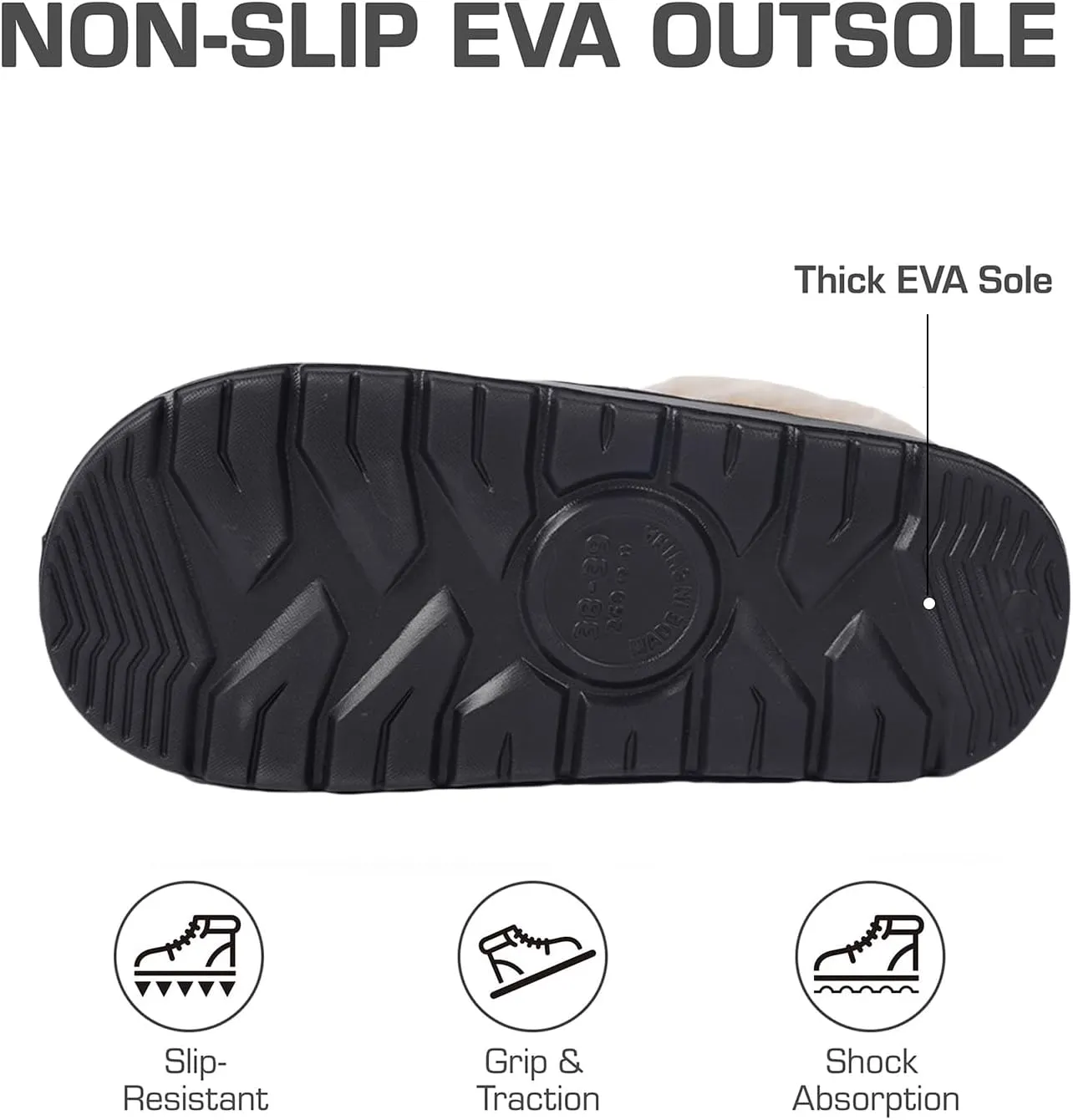House Slippers For Woman Men, Womens slippers Platform EVA lightweight sole Warm Faux Fur Lined Suede Short Ankle Boots Memory Foam Fuzzy Slippers for Women Anti-Slip Boot Indoor Outdoor