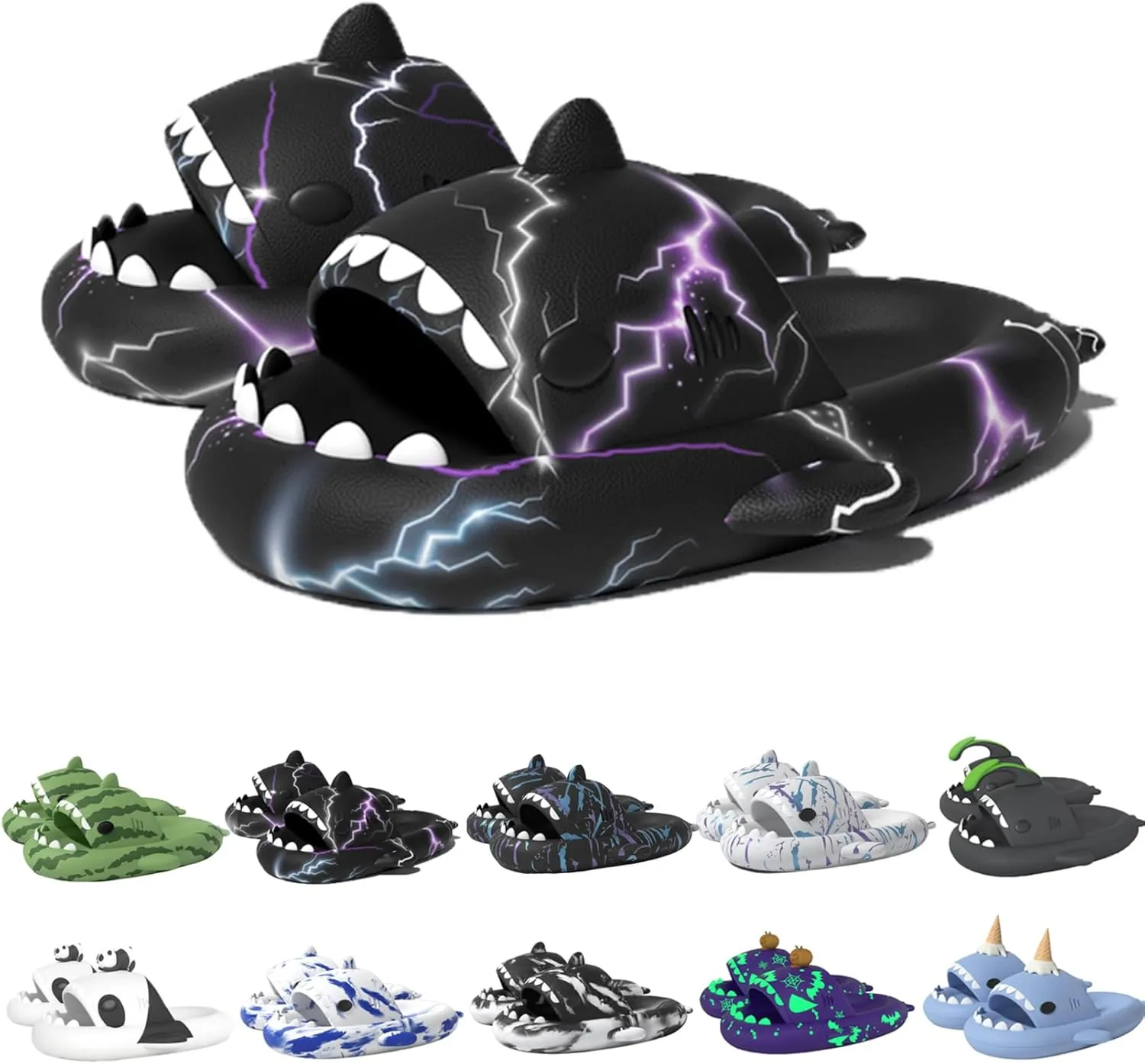 Hrtesus Sharklas, Aldult Sharklas Originales, Sharky Chanclas, Shark Slides for Women and Men