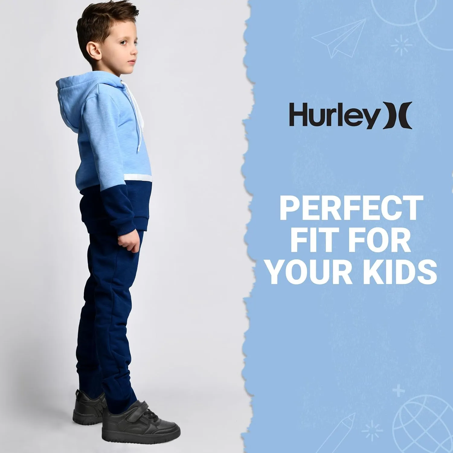 Hurley Kids Sneaker Rexx with Adjustable Strap, Perfect for Any Activity, All Comfort and Support - Boys and Girls