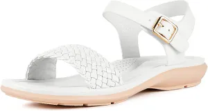 Intini Womens Flat Sandals Braided Strappy Summer Shoes Memory Foam insole Sandals for Women