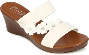 ITALIAN Shoemakers Women's Biza Wedges 10 White