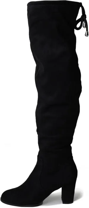 J. Adams Women's Aspen Over-the-Knee High Boots - Stylish Thigh-High Chunky Heels for Fall and Winter Fashion