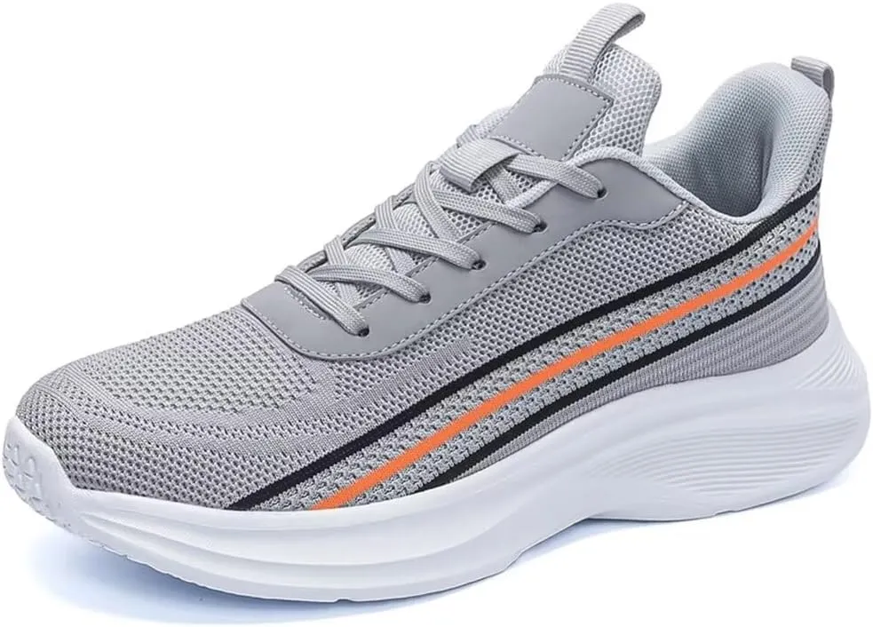 Jakcuz Plus Size Ultra Light Comfy Walking Shoes for Men Casual Gym Sport Athletic Flats Lace up Fashion Sneakers