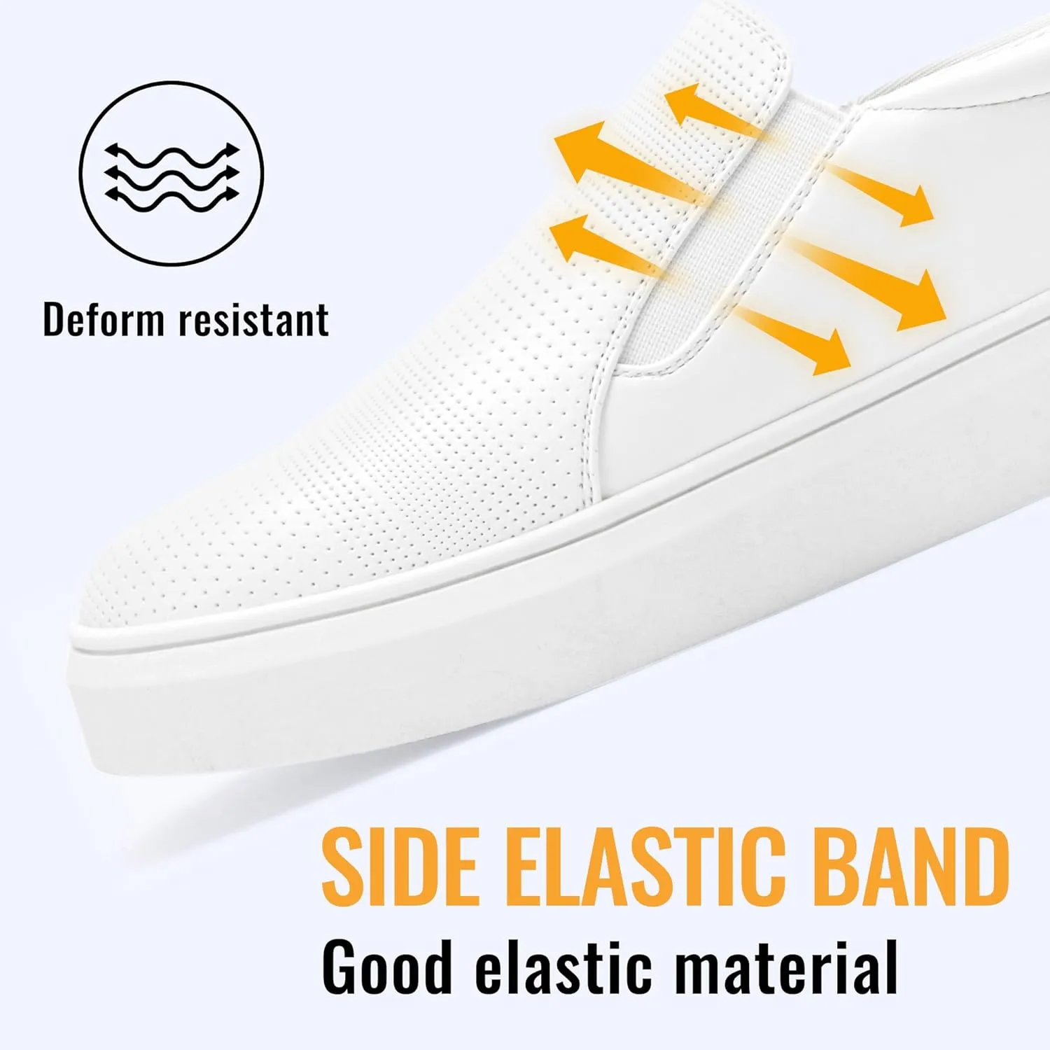 Jeossy Women's Slip On Shoes Casual Fashion Sneakers 8010 Arch Support Loafers for Women with Zipper
