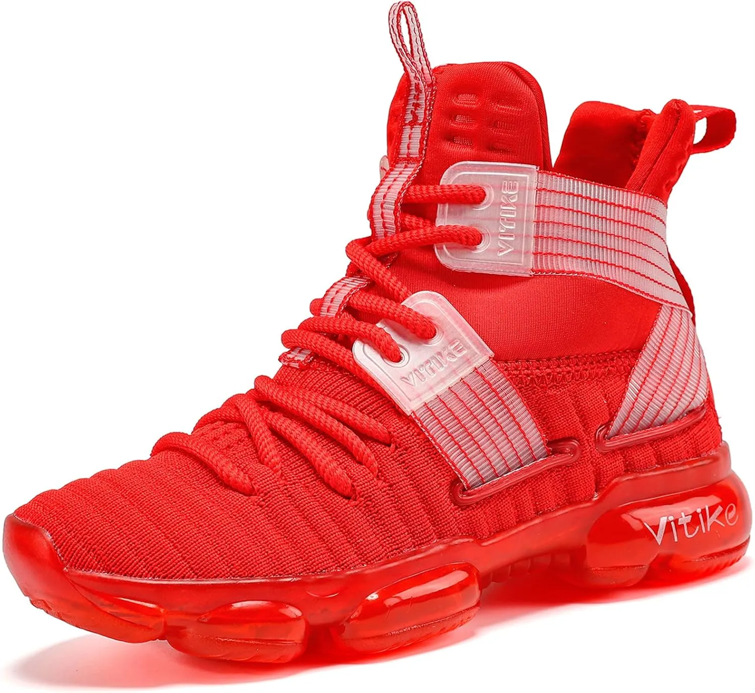 JMFCHI Kids Basketball Shoes High-top Sports Shoes Sneakers Durable Lace-up Non-Slip Running Shoes Secure for Little Kids Big Kids and Boys Girls