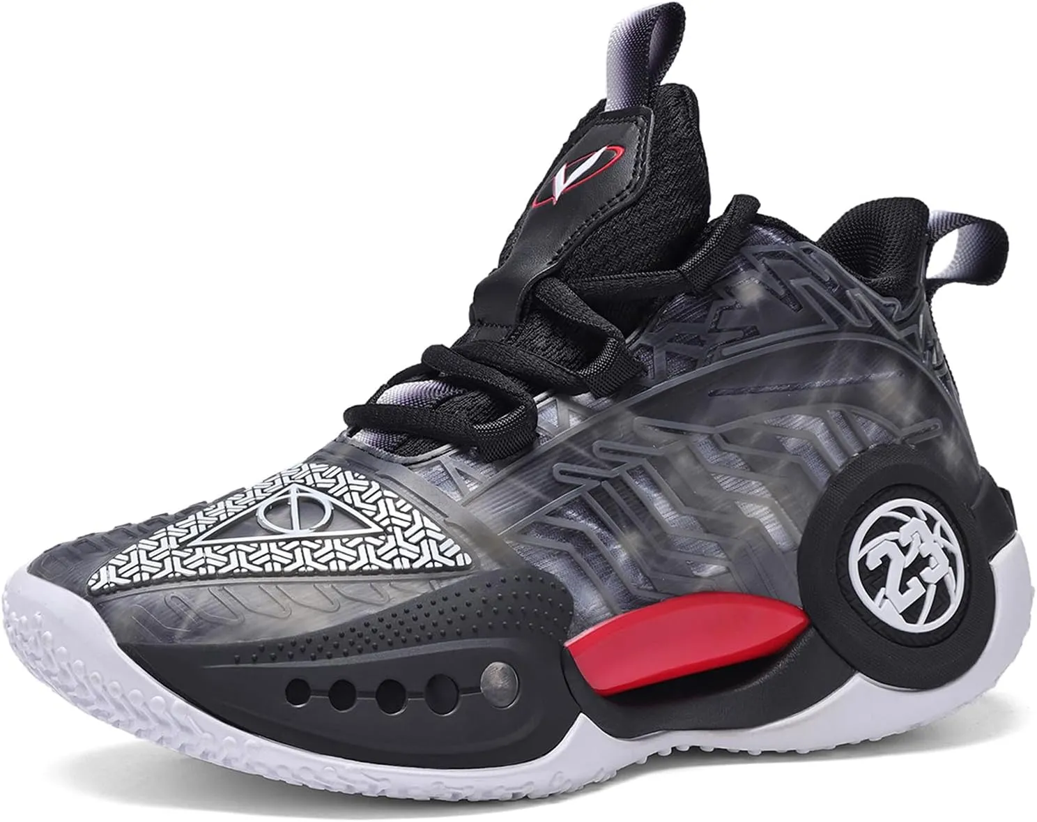 JMFCHI Kids Basketball Shoes High-top Sports Shoes Sneakers Durable Lace-up Non-Slip Running Shoes Secure for Little Kids Big Kids and Boys Girls