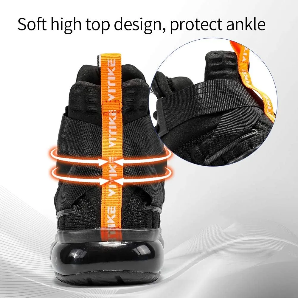 JMFCHI Kids Basketball Shoes High-top Sports Shoes Sneakers Durable Lace-up Non-Slip Running Shoes Secure for Little Kids Big Kids and Boys Girls