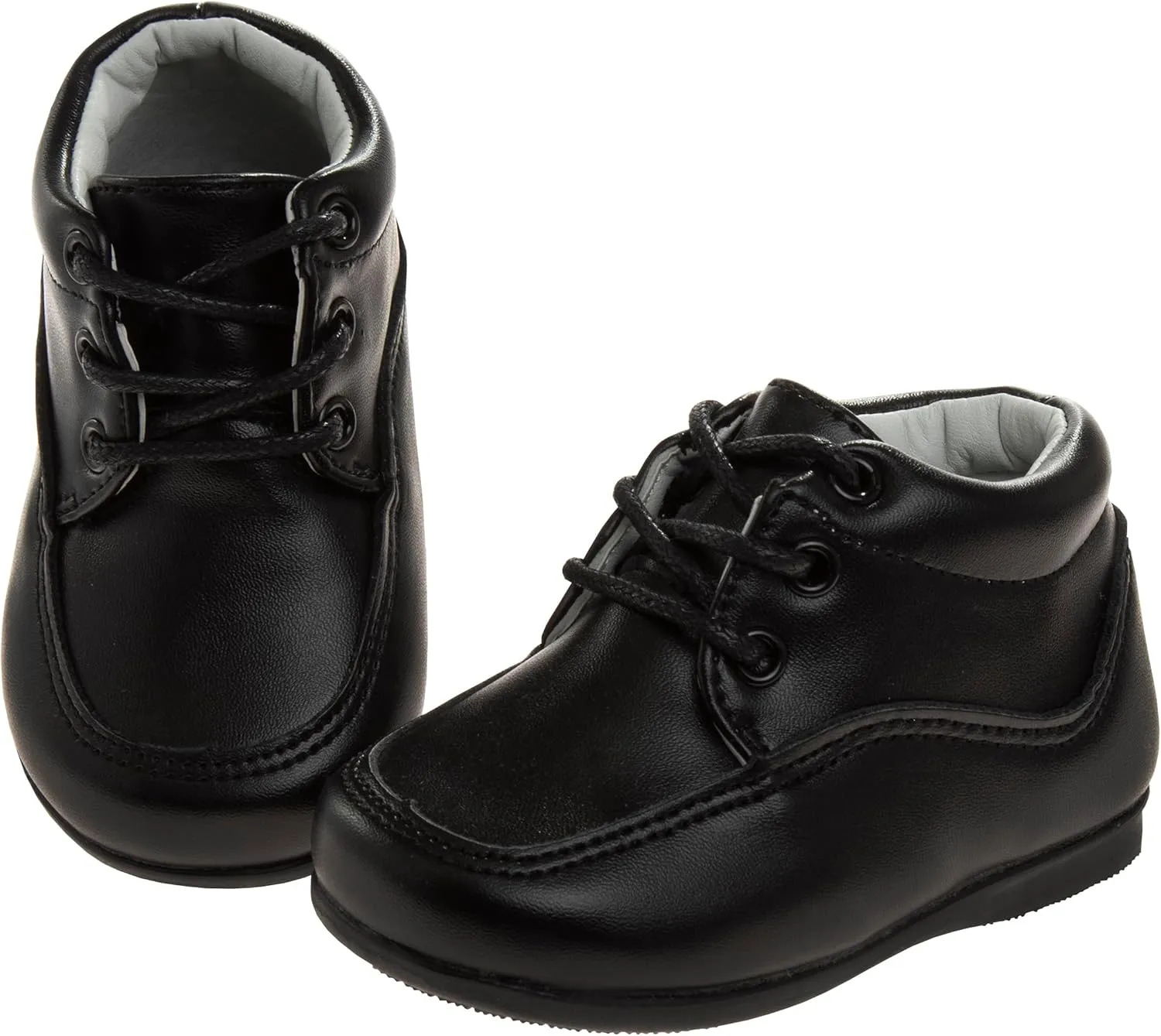 Josmo Baby Boy Girl First Walking Shoes Classic Boots Soft Leather Formal Crib Shoes Size Infant - Toddler