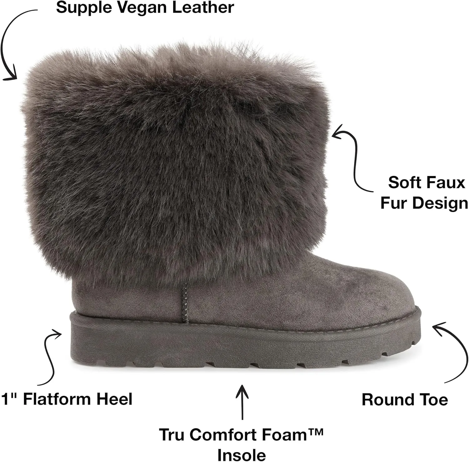 Journee Collection Women's Tru Comfort Foam Shanay Boot Mid Calf