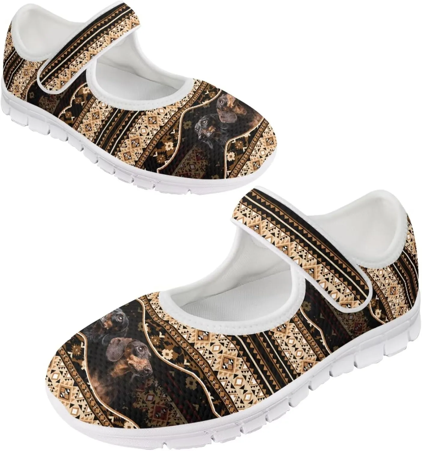JoyLamoria Women’s Mary Jane Flats,Slip on Walking Shoes Comfort Travel Flats Adjustable Barefoot Shoes,Boho Dragonfly