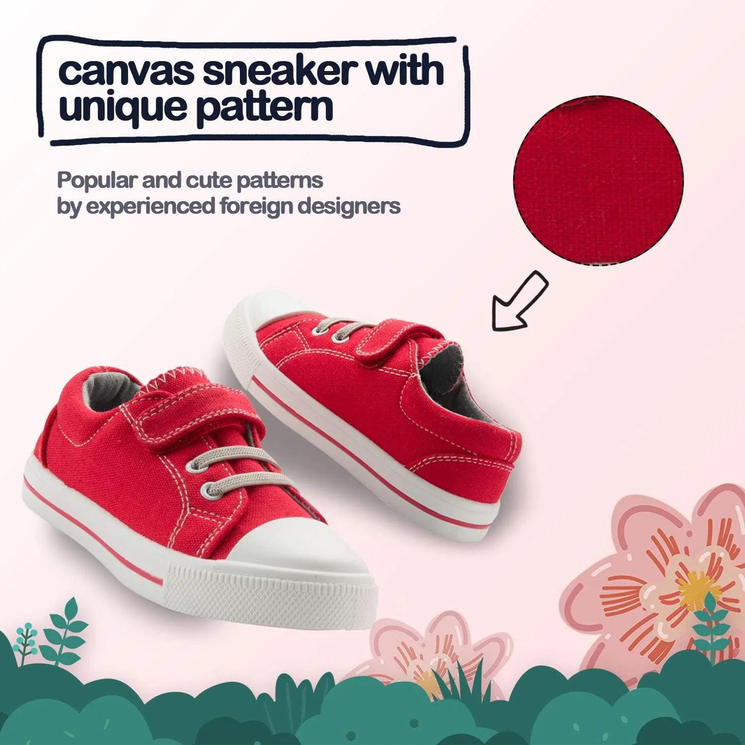 K KomForme Toddler Shoes Boys Girls Canvas Sneakers Size 4-13