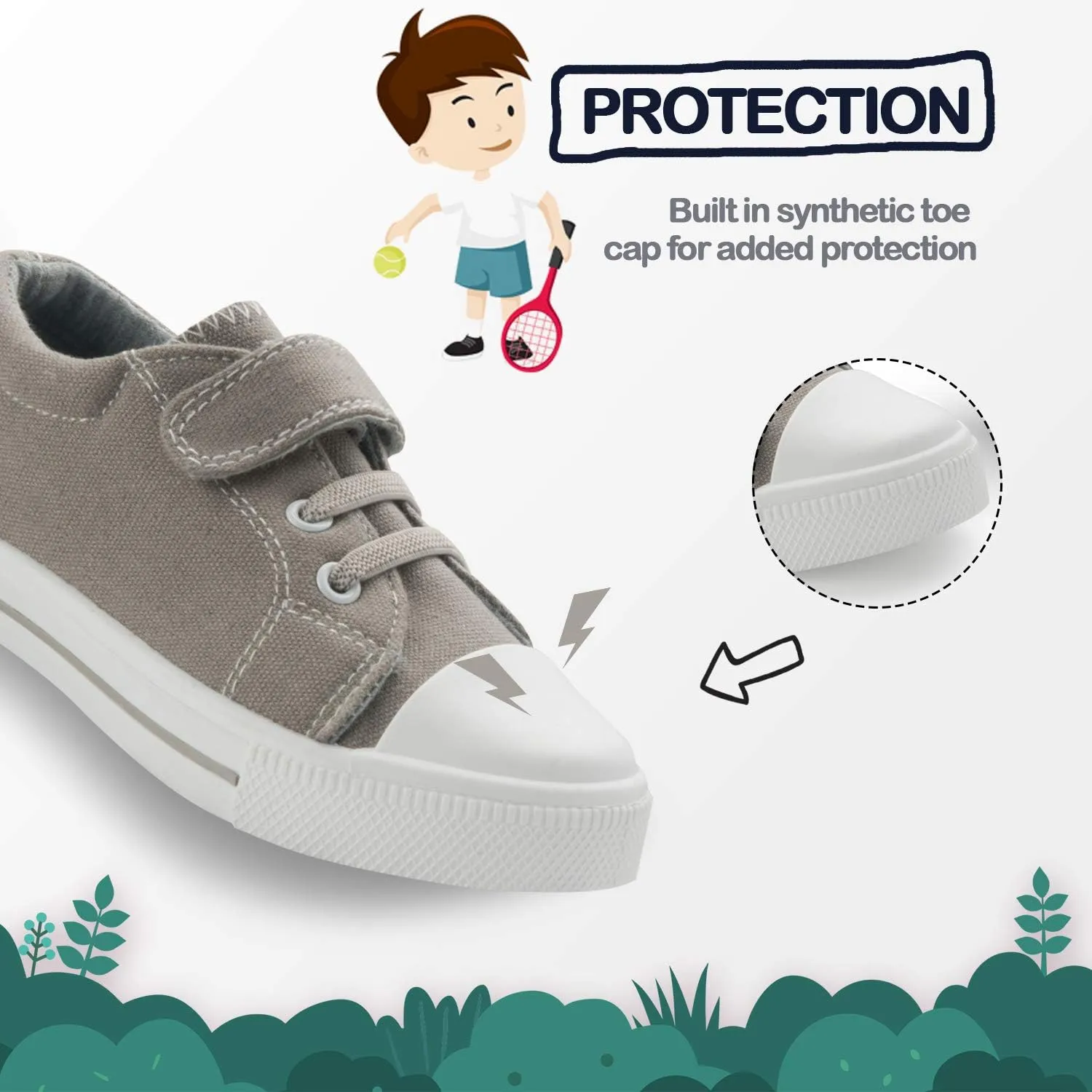 K KomForme Toddler Shoes Boys Girls Canvas Sneakers Size 4-13
