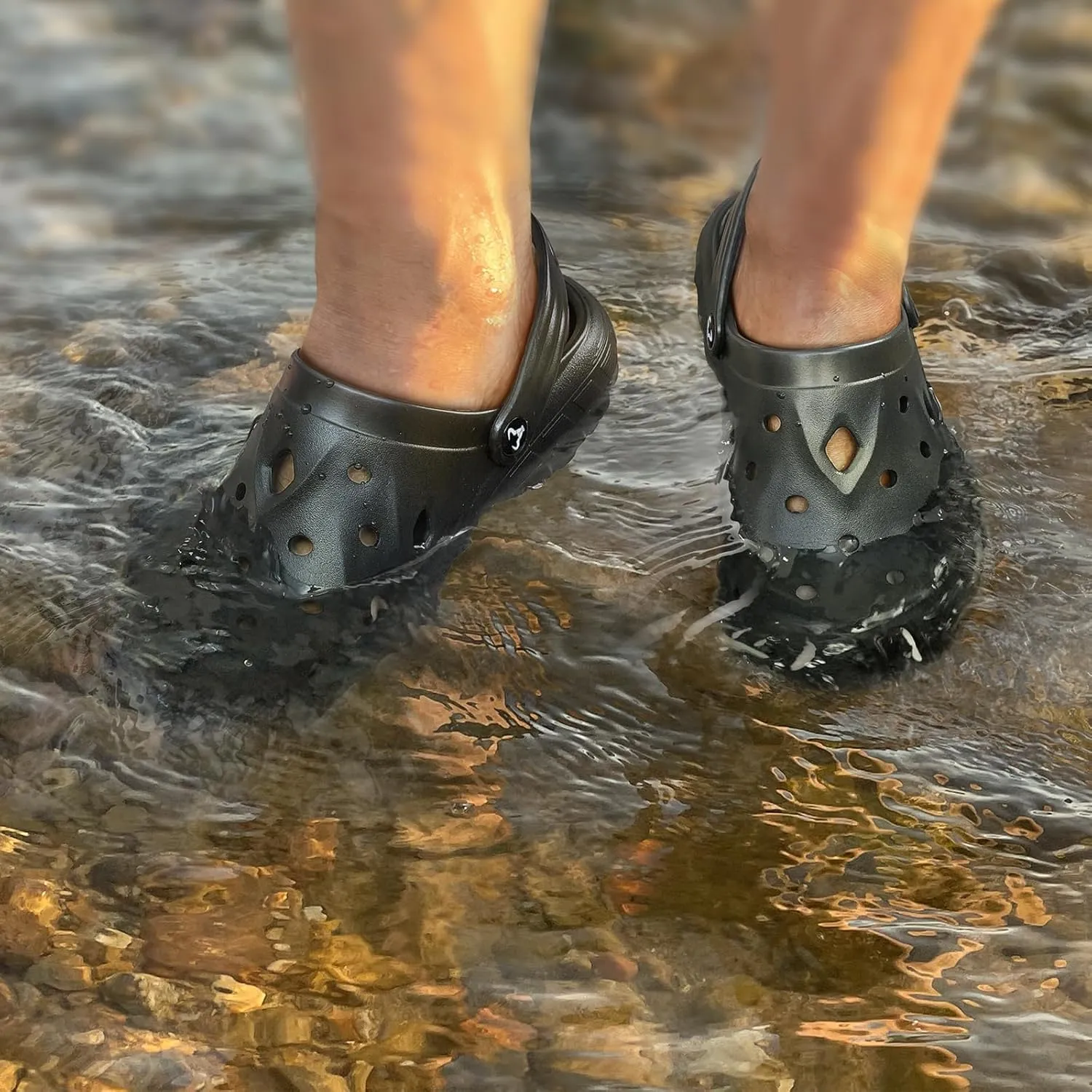 KEMISANT Men Clogs-Comfortable Mules Sandals Watershoes for Men Women Cushioned Footbed Arch Support-Lightweight EVA