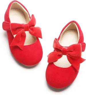 Kiderence Little Toddler Girls Dress Shoes Ballerina Ballet Flats Kids Mary Janes