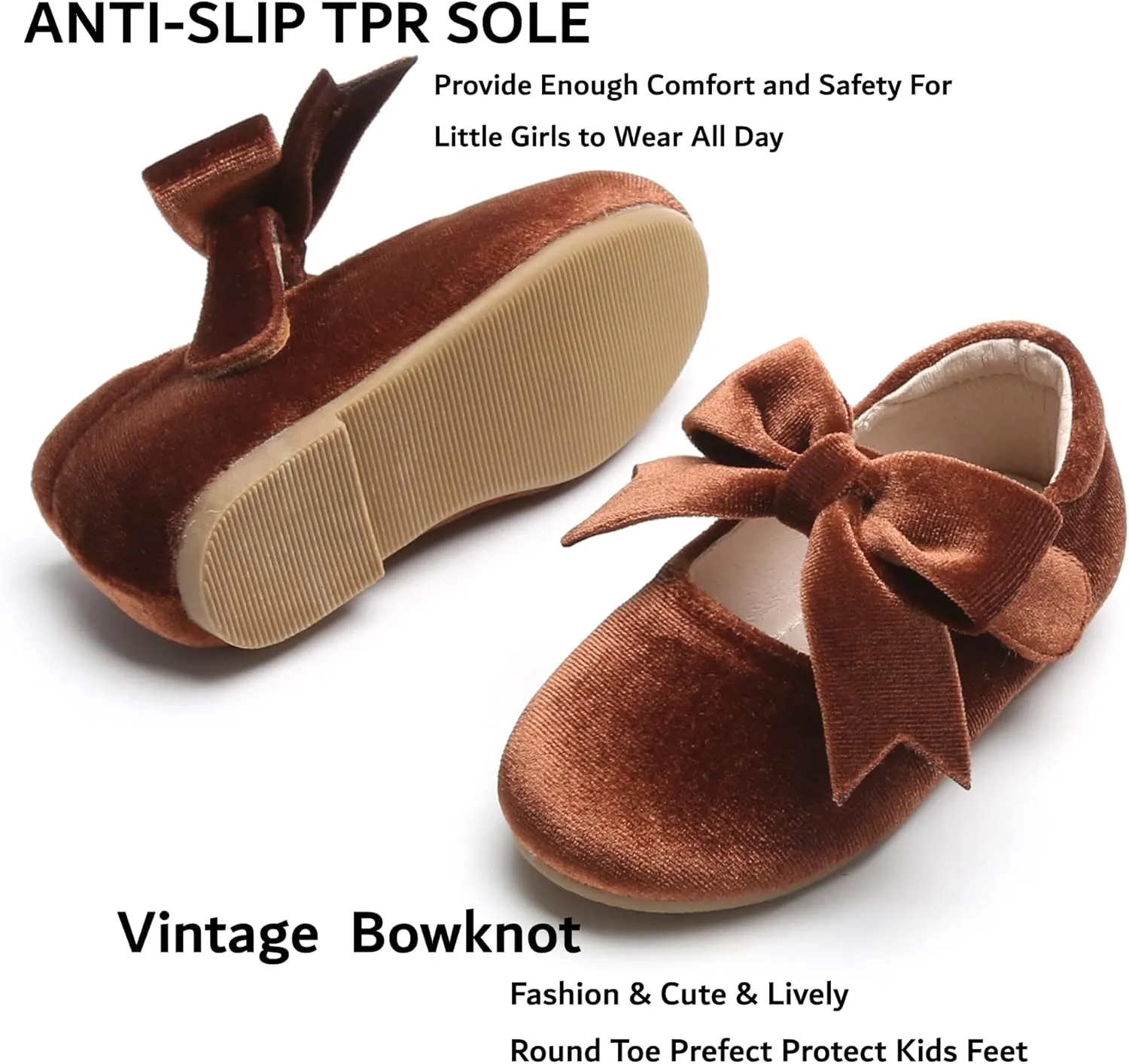 Kiderence Little Toddler Girls Dress Shoes Ballerina Ballet Flats Kids Mary Janes
