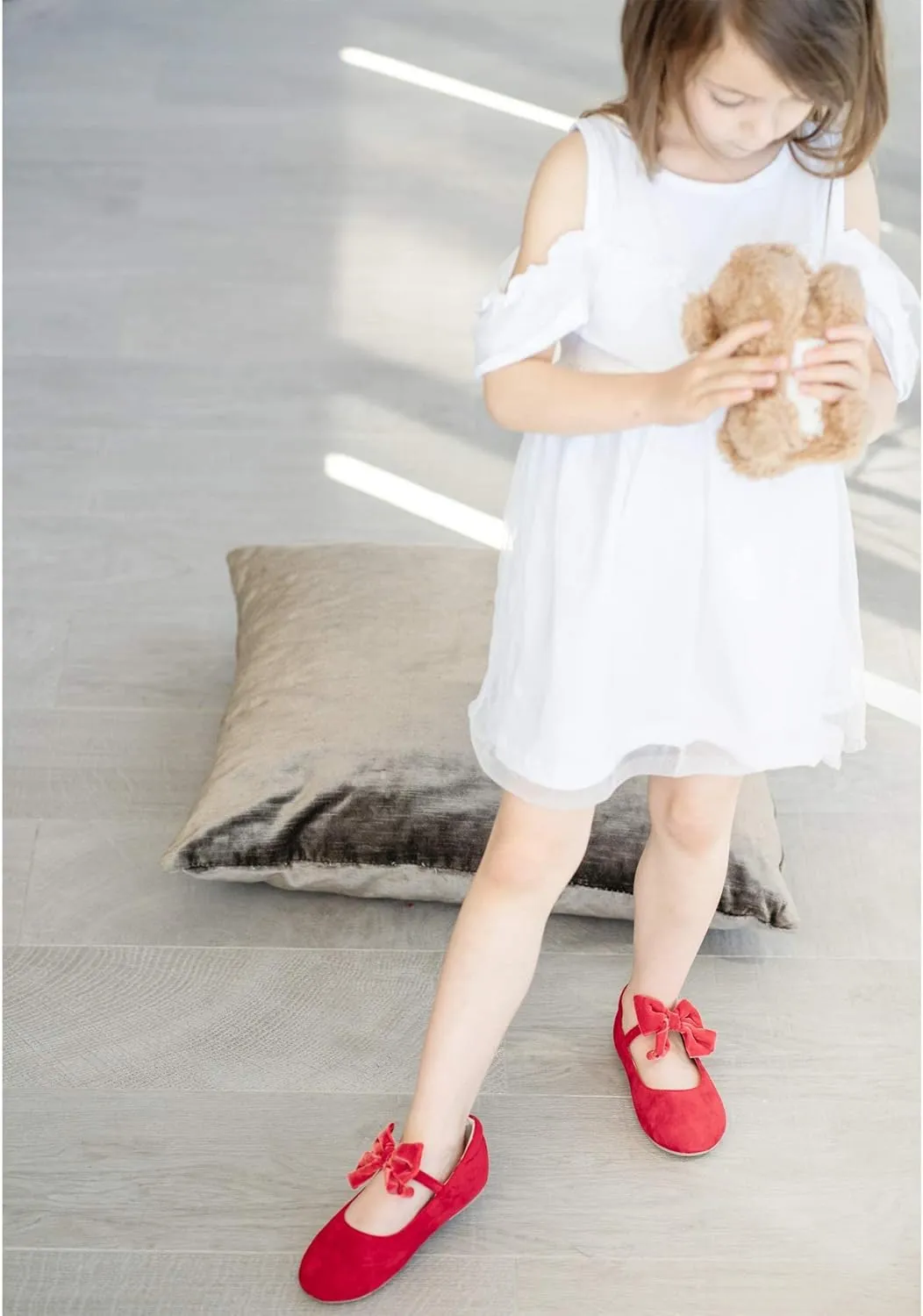 Kiderence Little Toddler Girls Dress Shoes Ballerina Ballet Flats Kids Mary Janes