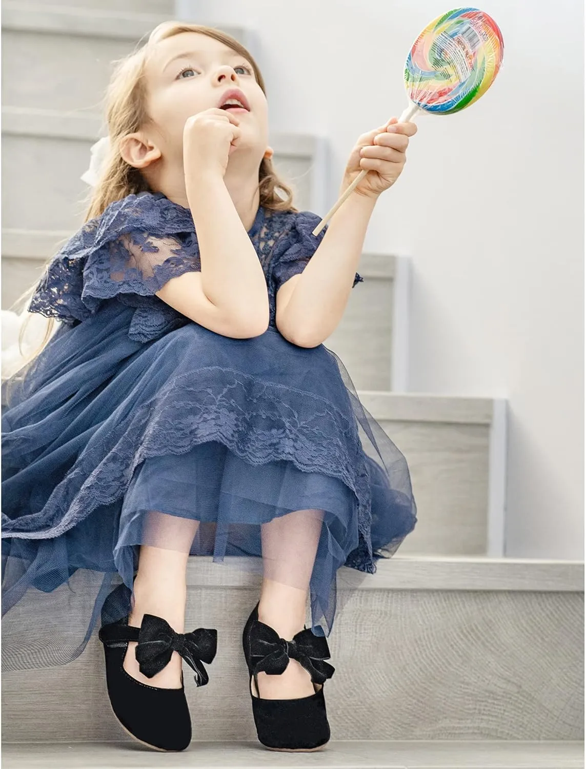 Kiderence Little Toddler Girls Dress Shoes Ballerina Ballet Flats Kids Mary Janes