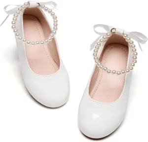 Kiderence Toddler Girls Dress Shoes Little Kids Mary Janes Ballet Flats Toddler