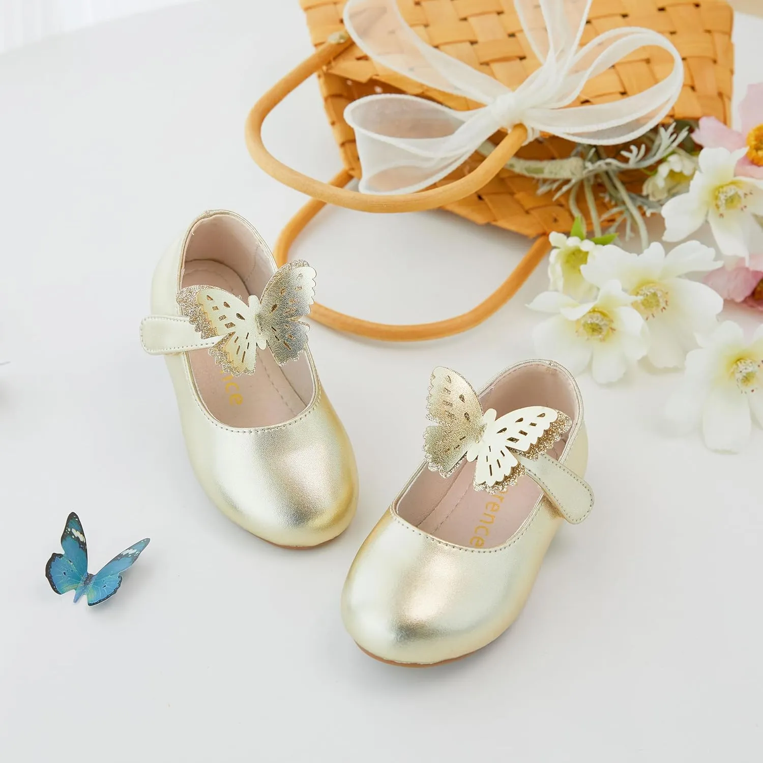 Kiderence Toddler Girls Dress Shoes Little Kids Mary Janes Ballet Flats Toddler