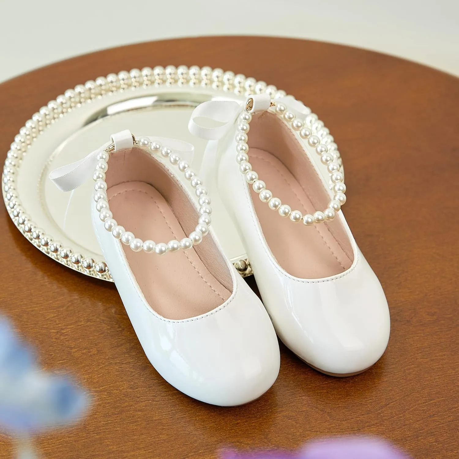 Kiderence Toddler Girls Dress Shoes Little Kids Mary Janes Ballet Flats Toddler