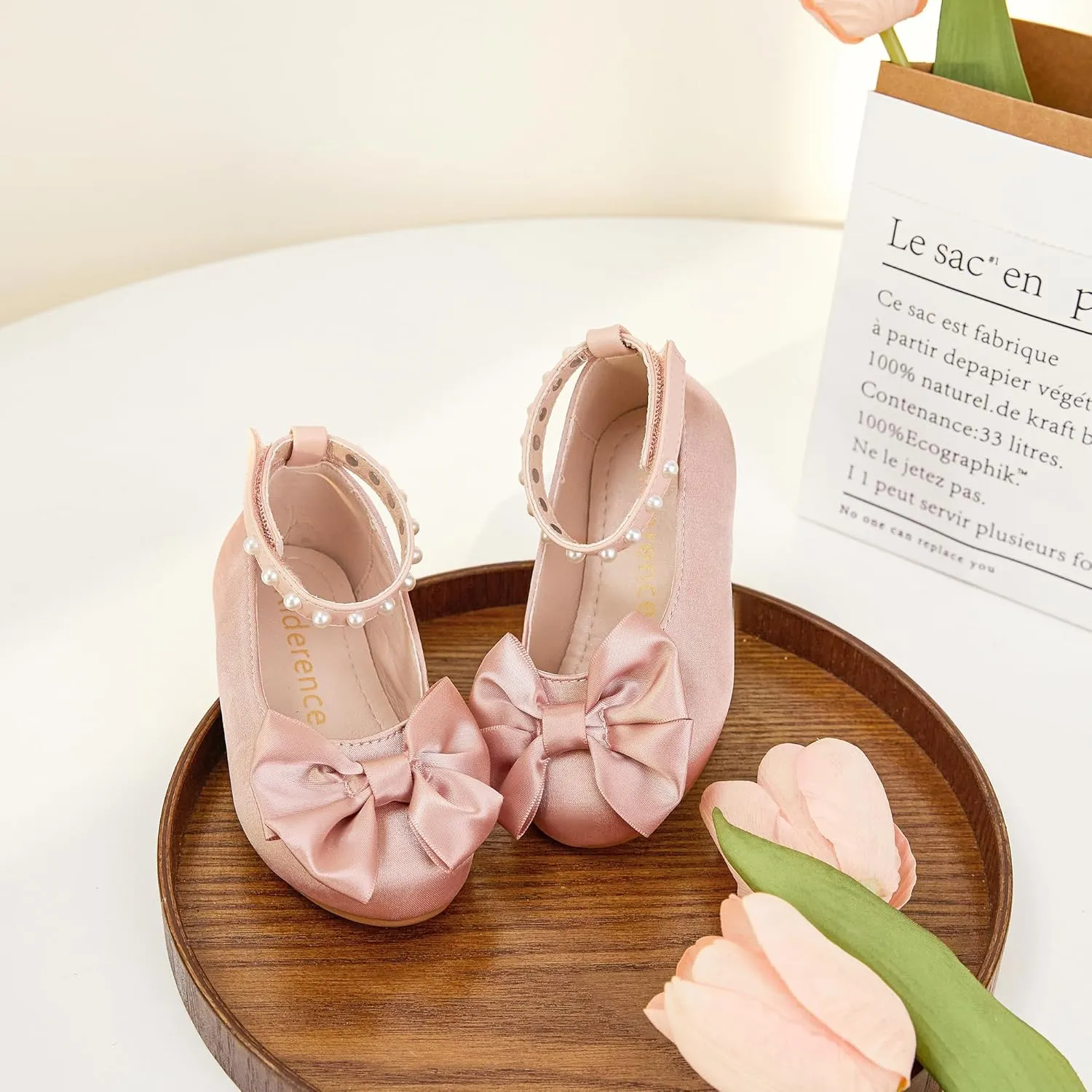 Kiderence Toddler Girls Dress Shoes Little Kids Mary Janes Ballet Flats Toddler