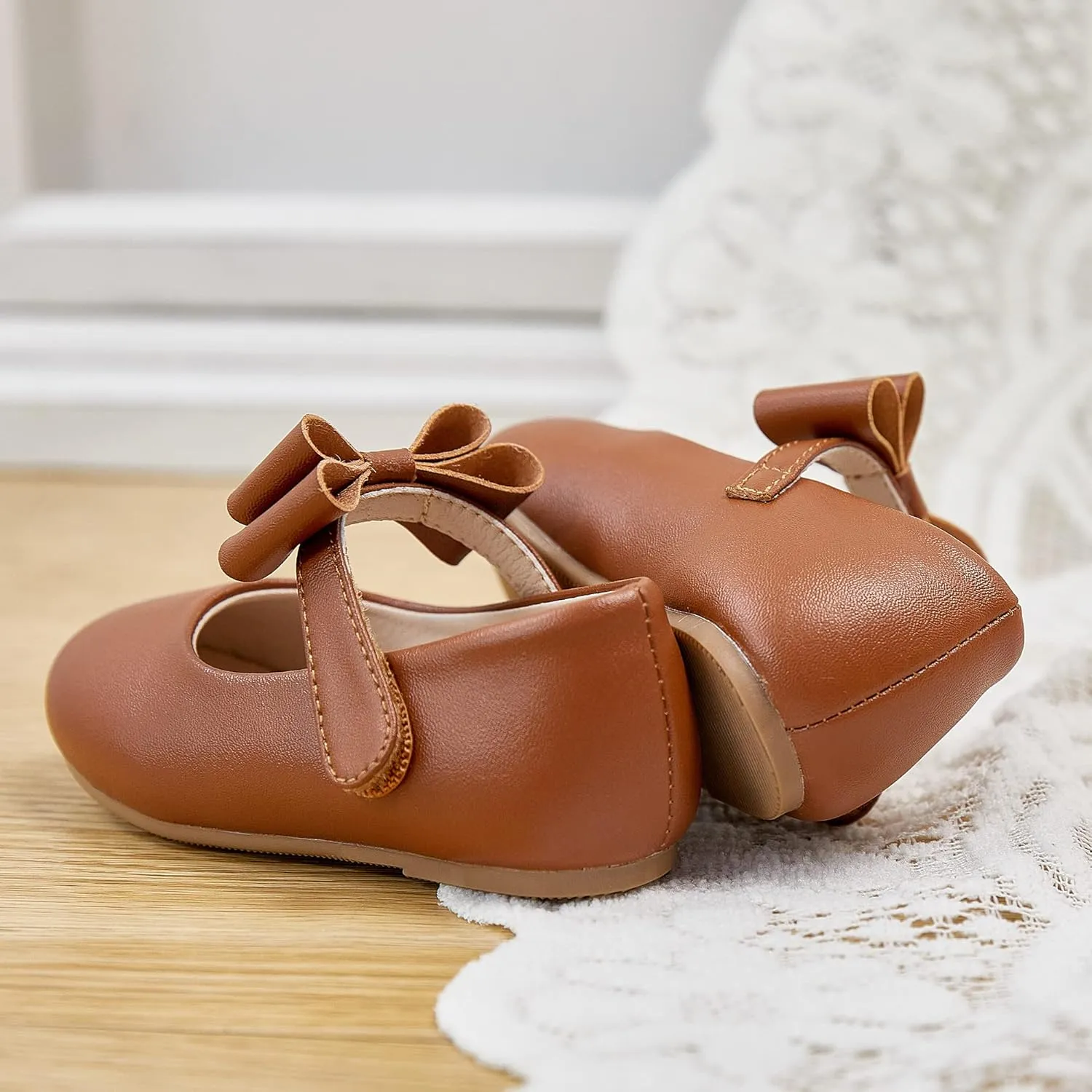Kiderence Toddler Girls Dress Shoes Little Kids Mary Janes Ballet Flats Toddler
