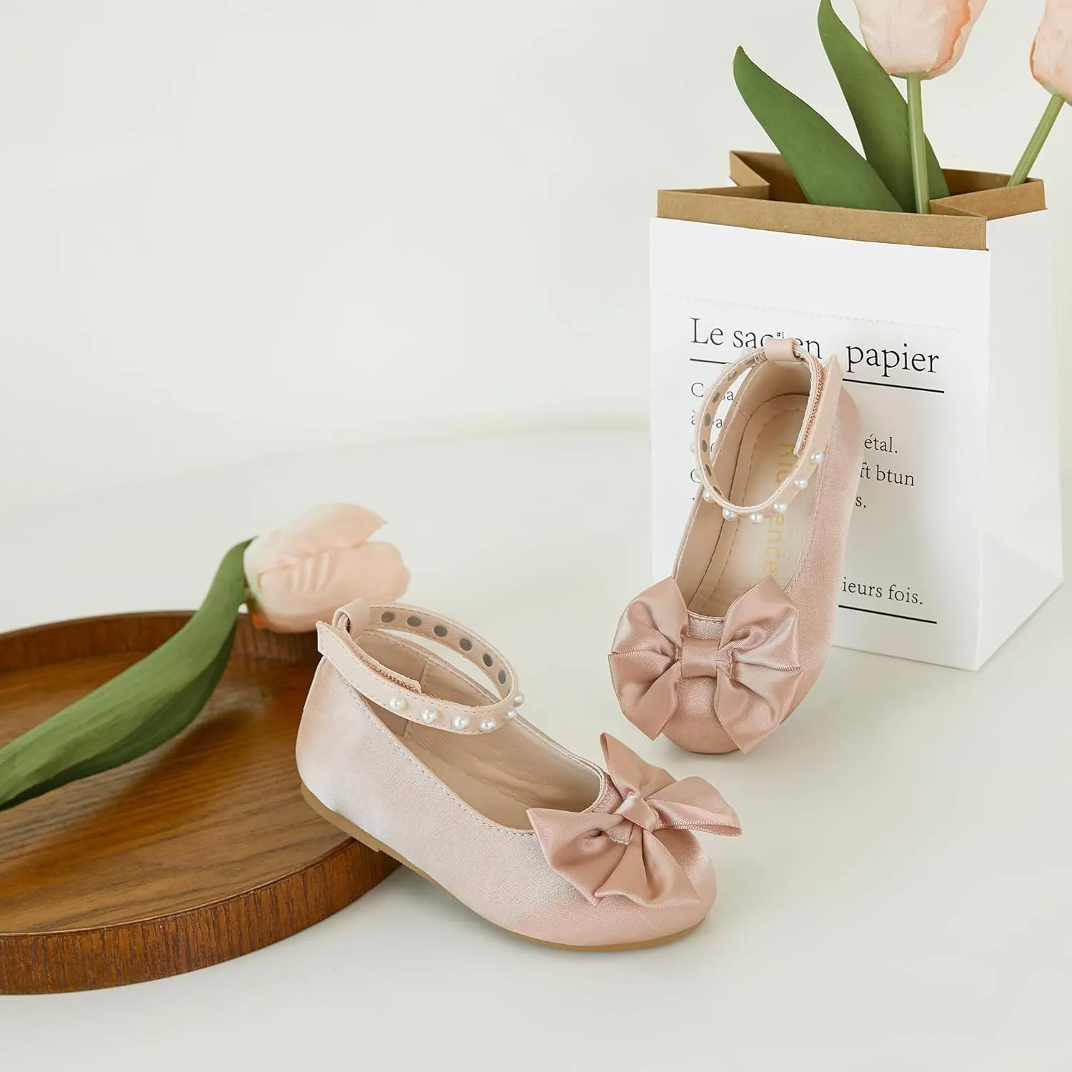 Kiderence Toddler Girls Dress Shoes Little Kids Mary Janes Ballet Flats Toddler