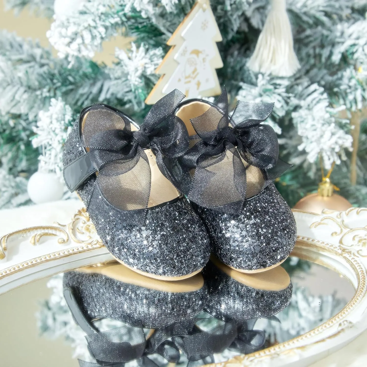 Kiderence Toddler Girls Dress Shoes Little Kids Mary Janes Ballet Flats Toddler