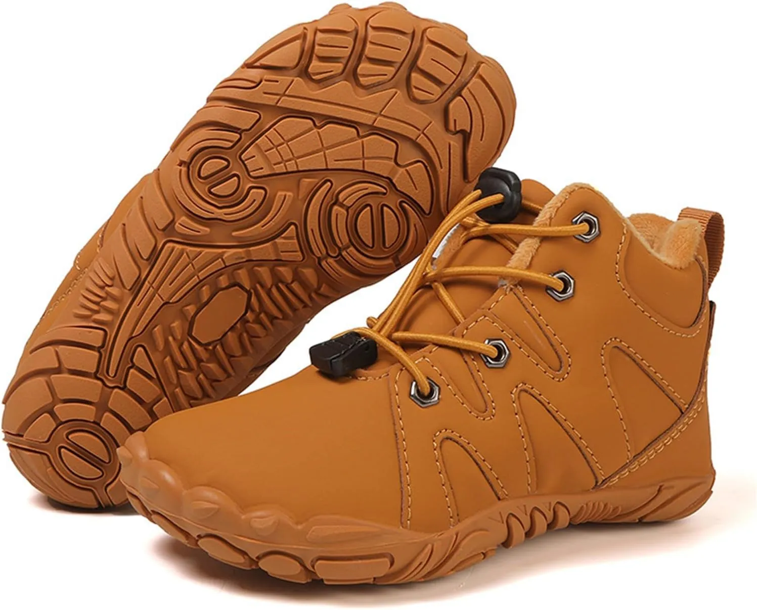 Kids 𝐖aterproof Barefoot Boots Boys Girls Winter Warm Winter Shoes Boots Wide Toe Highly Elastic Non-Slip Shoes