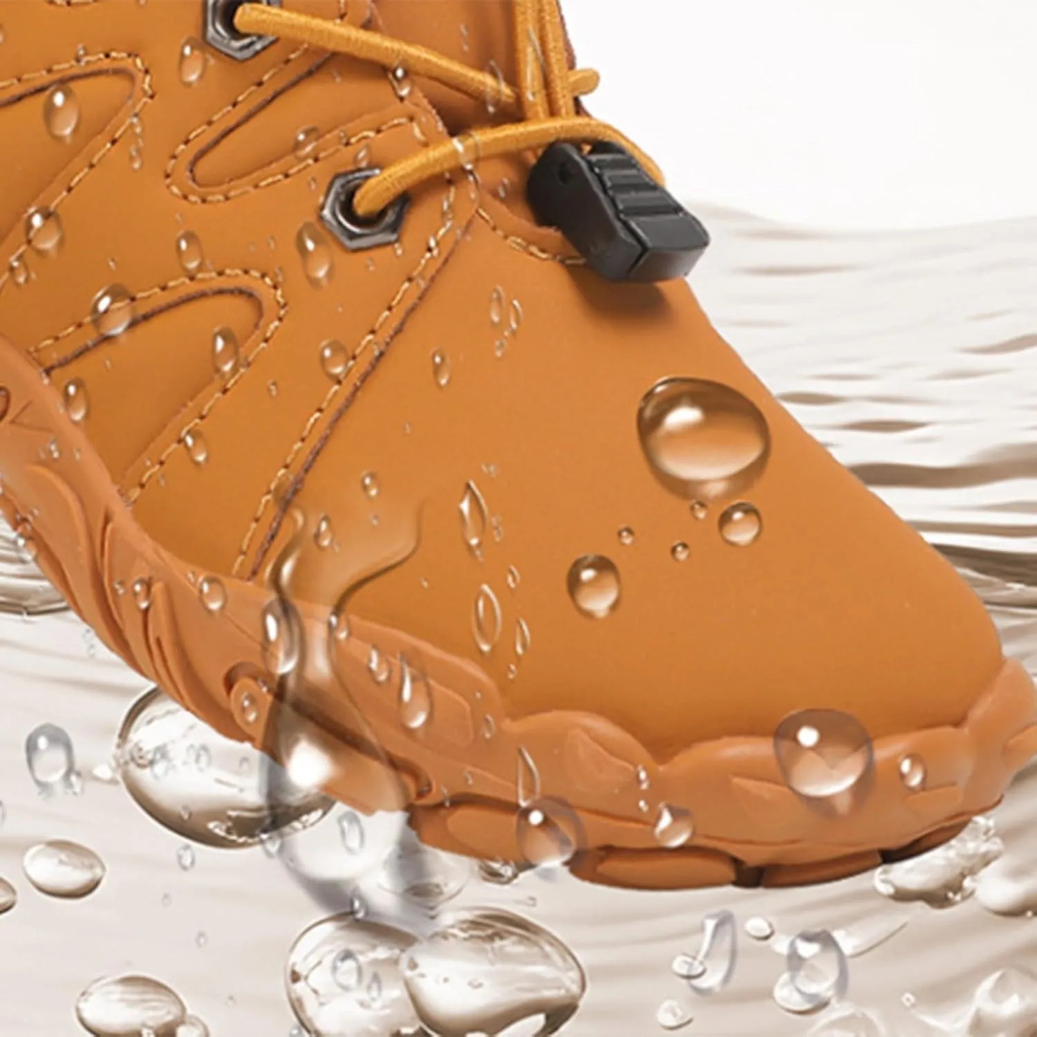 Kids 𝐖aterproof Barefoot Boots Boys Girls Winter Warm Winter Shoes Boots Wide Toe Highly Elastic Non-Slip Shoes