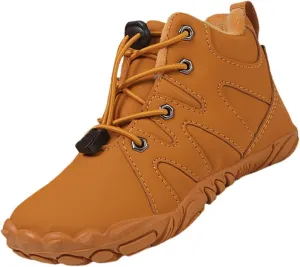 Kids 𝐖aterproof Barefoot Boots Boys Girls Winter Warm Winter Shoes Boots Wide Toe Highly Elastic Non-Slip Shoes
