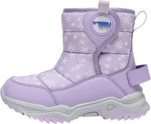 Kids Boy Girl Snow Boots Winter Outdoor Water Proof with F𝐮r Lined Cold-Weather Mid Calf Snow Slip 𝗥esistant Boots
