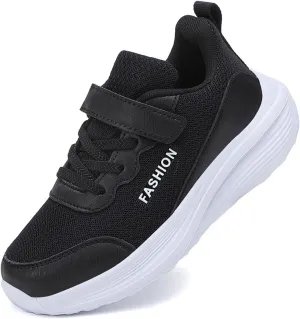 Kids Boys Girls Comfortable Casual Sports Sneakers with Hook and Loop Wide Tennis Shoes for Running Walking (Little Kid/Big Kid)