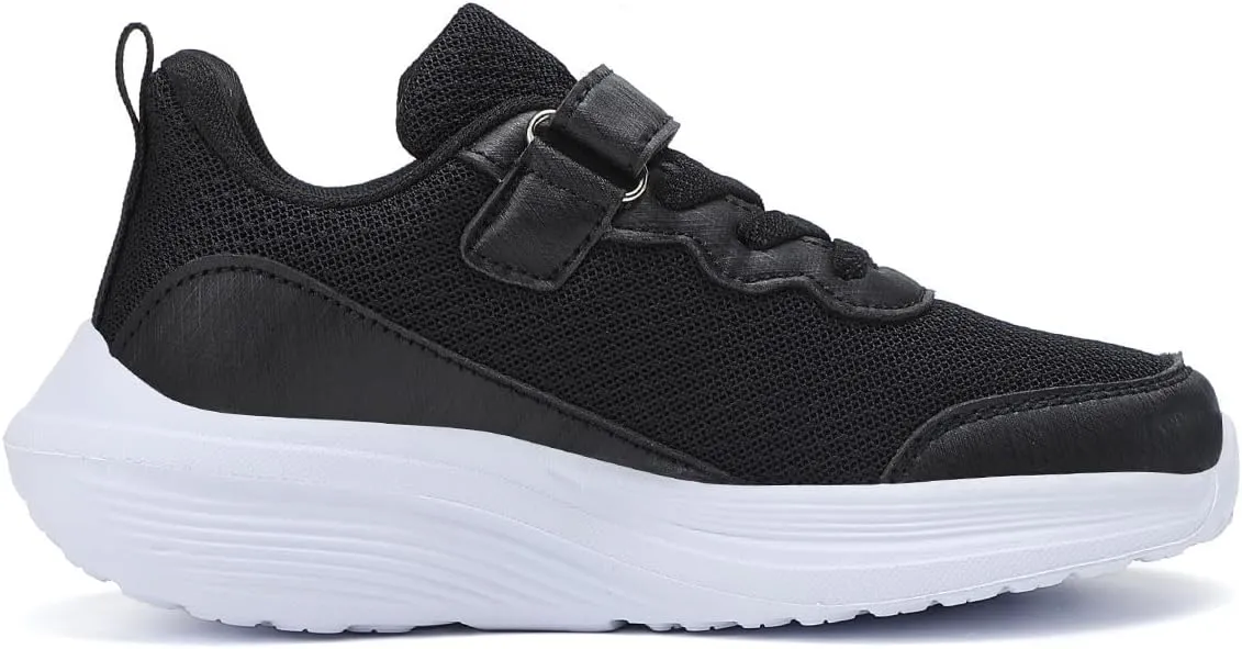 Kids Boys Girls Comfortable Casual Sports Sneakers with Hook and Loop Wide Tennis Shoes for Running Walking (Little Kid/Big Kid)