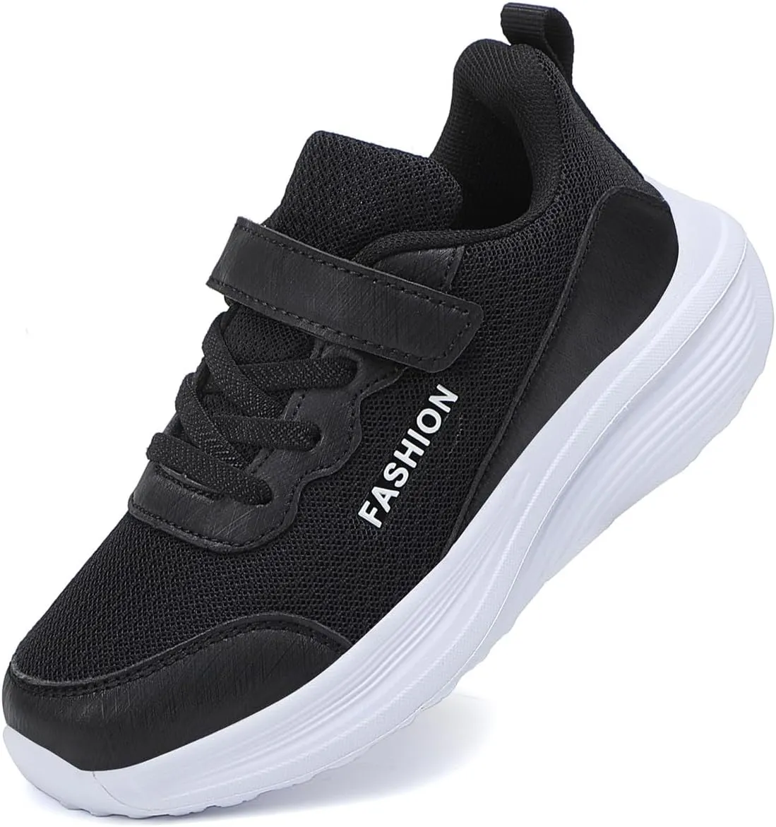 Kids Boys Girls Comfortable Casual Sports Sneakers with Hook and Loop Wide Tennis Shoes for Running Walking (Little Kid/Big Kid)
