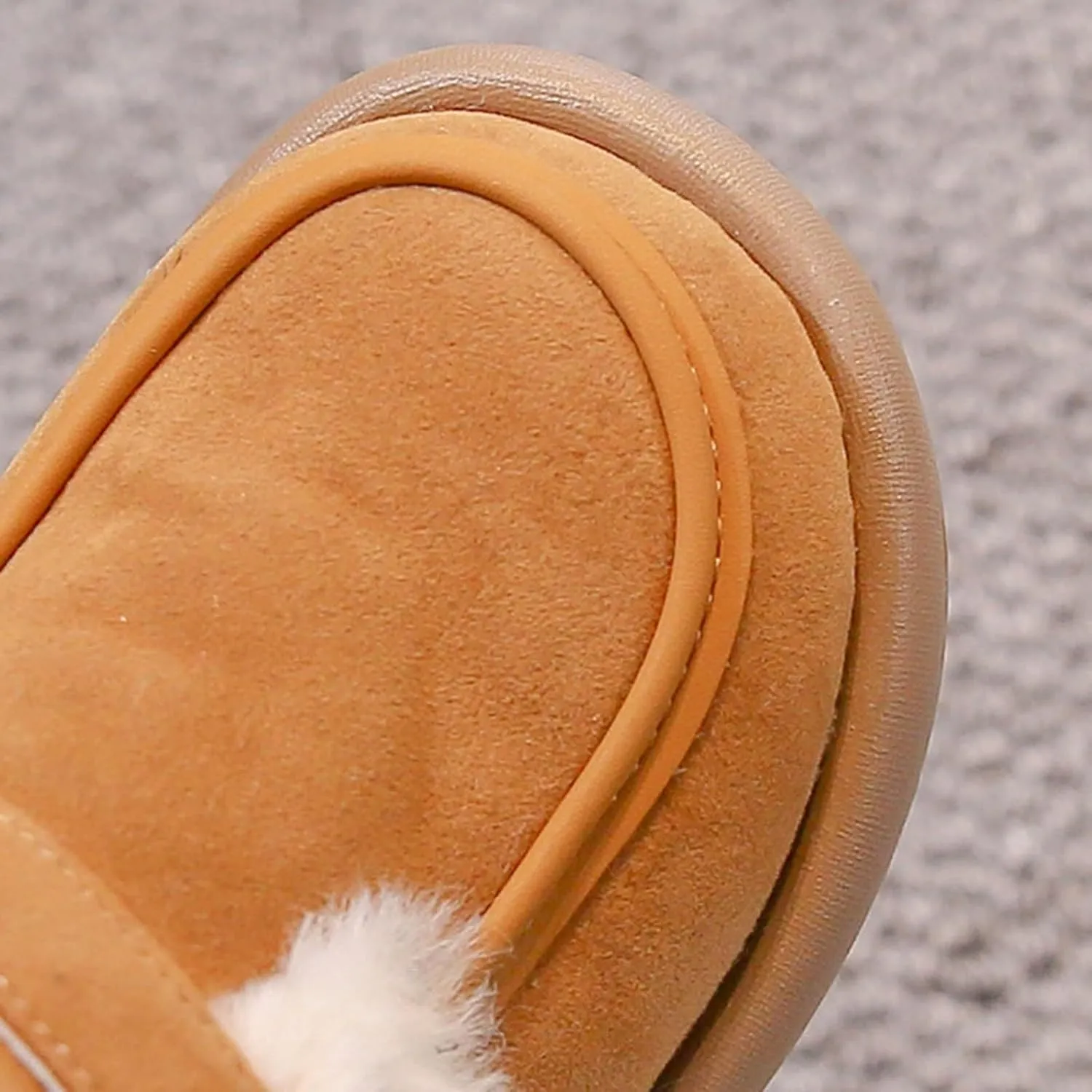 Kids Furry Warm Winter Ankle Boots Boys Girls Cozy Fleece Plush Soft Fuzzy F𝐮r Collar Snow-Proof Platform Shoes