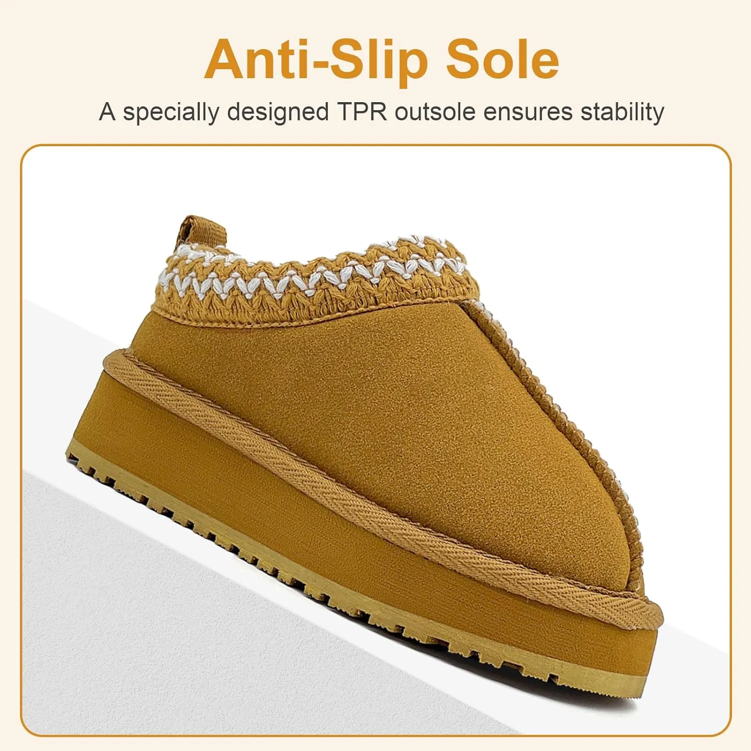 Kids Platform Slippers - Cozy Faux Fur Lined Warm Indoor Outdoor Home Plush Mini Boots for Little and Big Kids