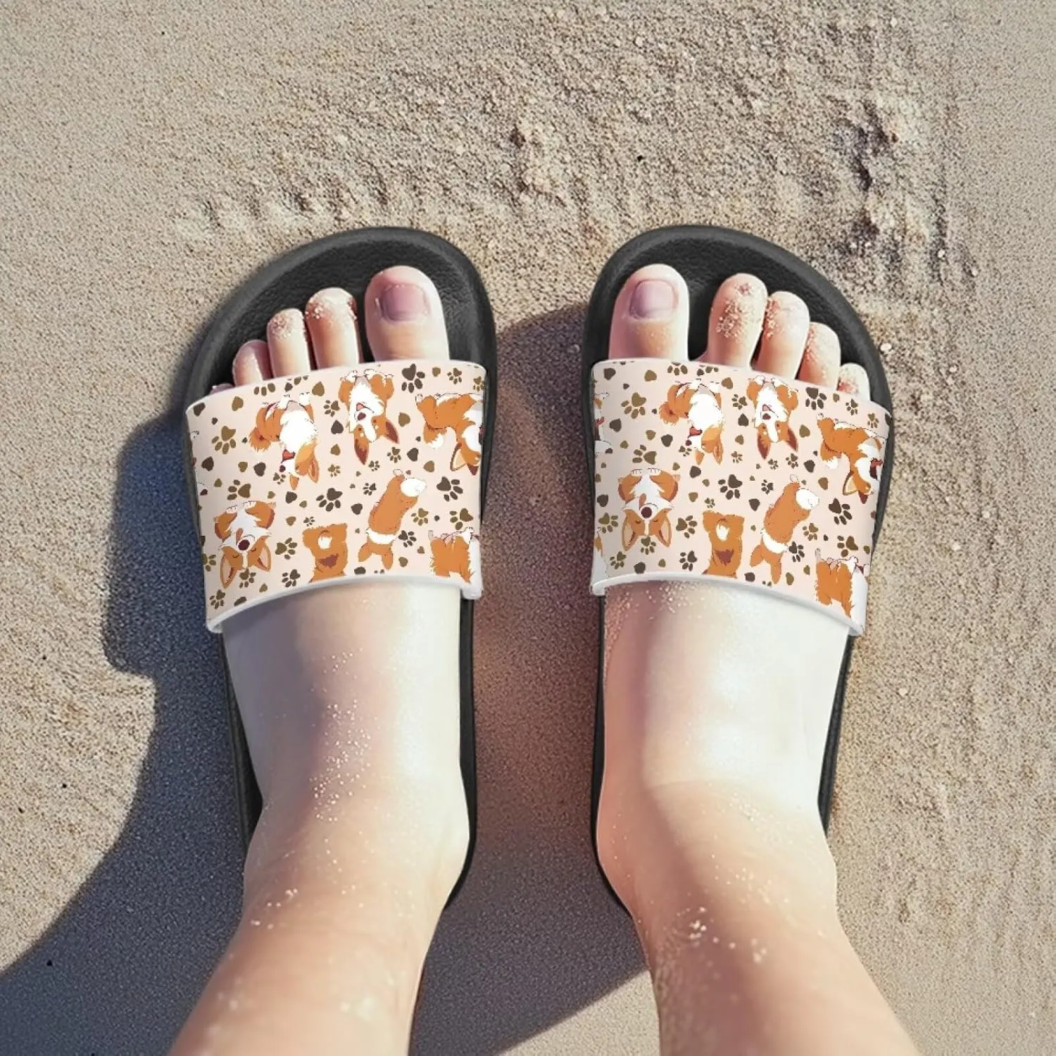 Kids Slides Slipper Anti Slip Open Toe Summer Beach Sandals for Boys Girls Soft and Comfy