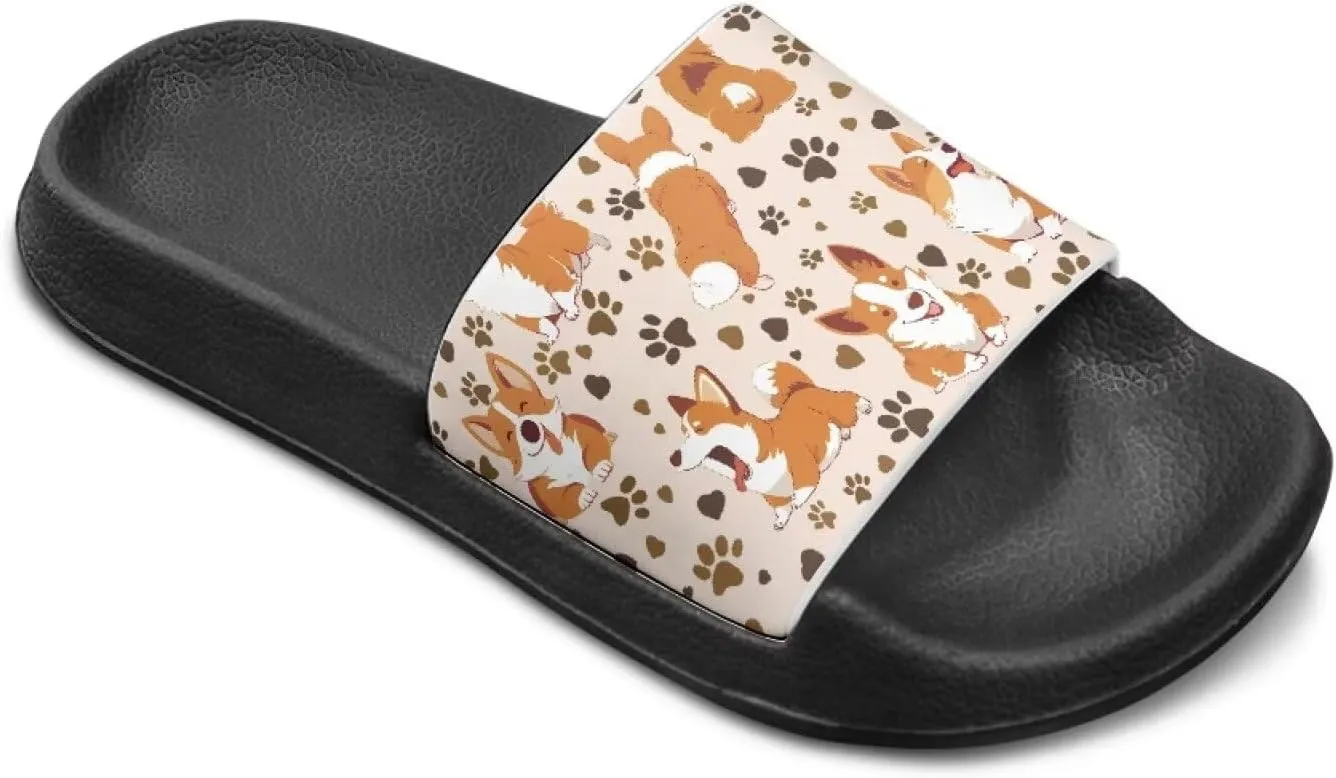 Kids Slides Slipper Anti Slip Open Toe Summer Beach Sandals for Boys Girls Soft and Comfy