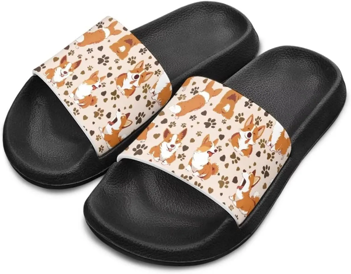 Kids Slides Slipper Anti Slip Open Toe Summer Beach Sandals for Boys Girls Soft and Comfy
