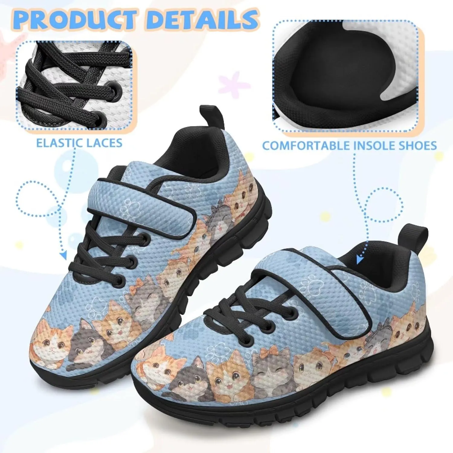 Kids Sneakers Girls Tennis Outdoor Activity Design