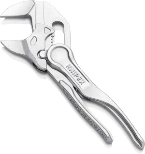 KNIPEX Pliers Wrench XS, Chrome-Plated, 100 mm, Grips Continuously Up to 21 mm, Small Pliers Wrench, Edc, 86 04 100