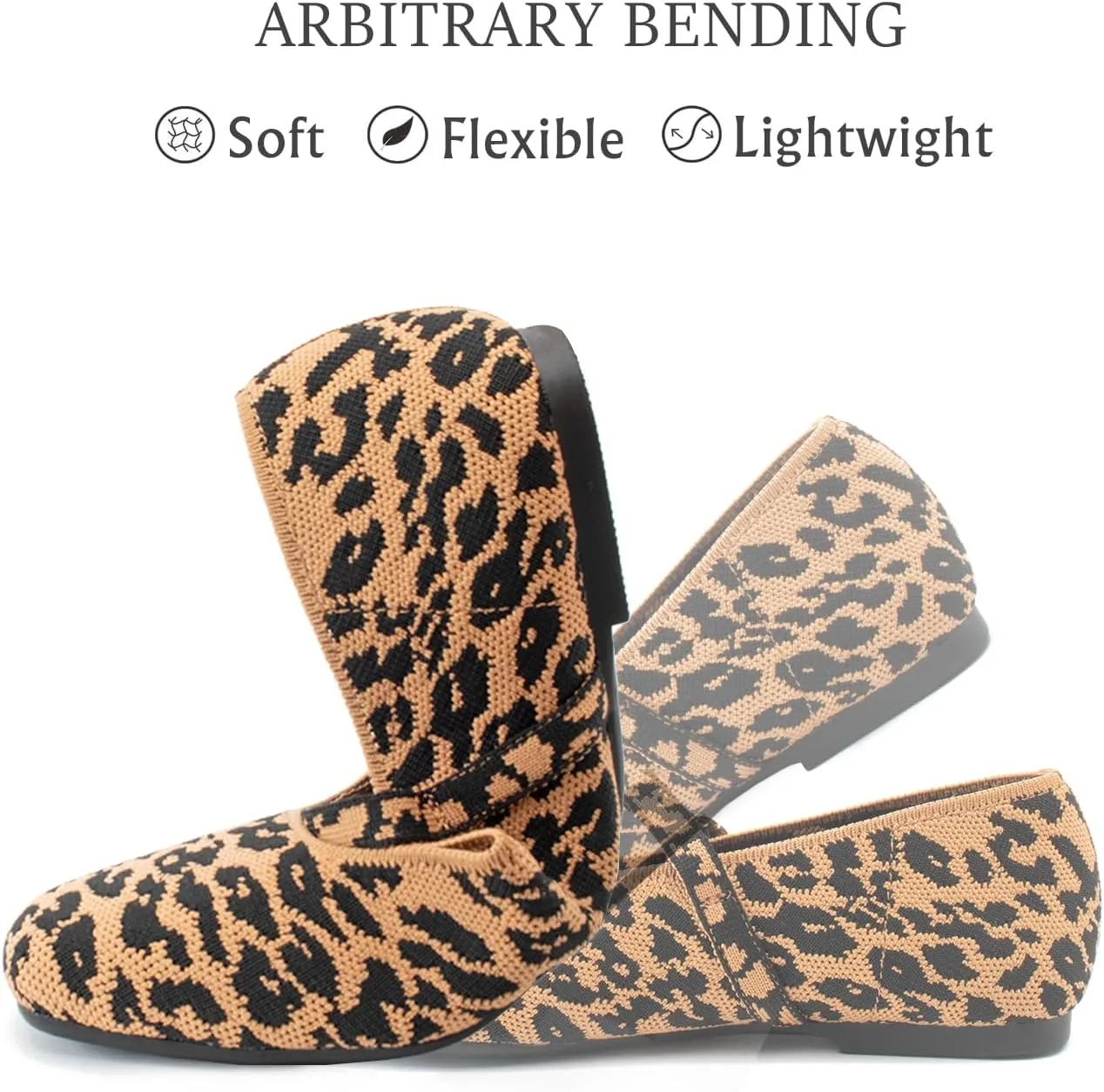 Knit Flats for Women Square Toe Flats Casual Ballet Flats with Ankle Strap,Mary Jane Shoes Women Comfortable for Dressy Office