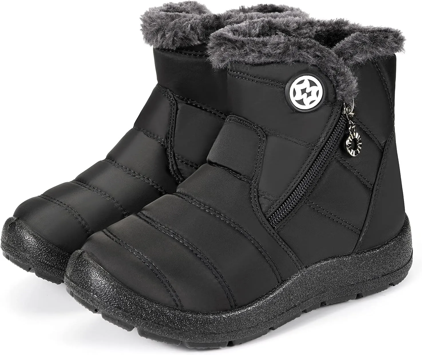 KVbabby Girls' Boys' Snow Boots Winter Boots Ankle Boots Kids Boots Warm Fur Anti-Slip